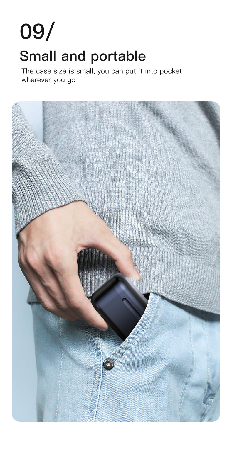 Invisible ITC Bluetooth hearing aids with rechargeable case