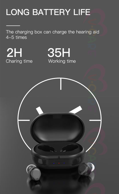 Invisible Hearing Aids CIC with intelli-charge case