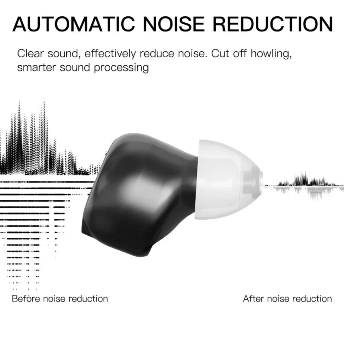 Invisible Hearing Aids CIC with intelli-charge case