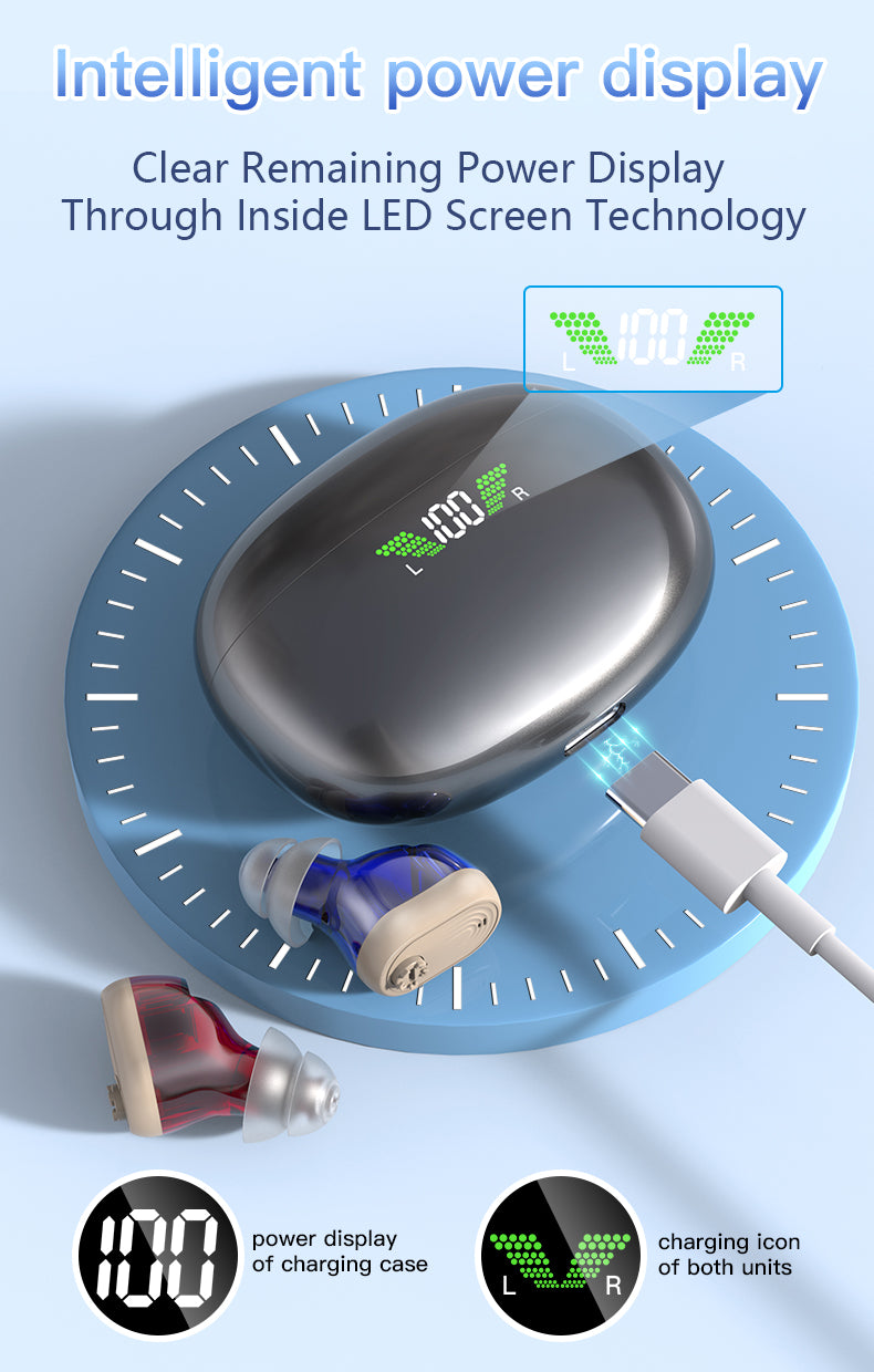 ITC Digital Hearing Aids With Rechargable Case