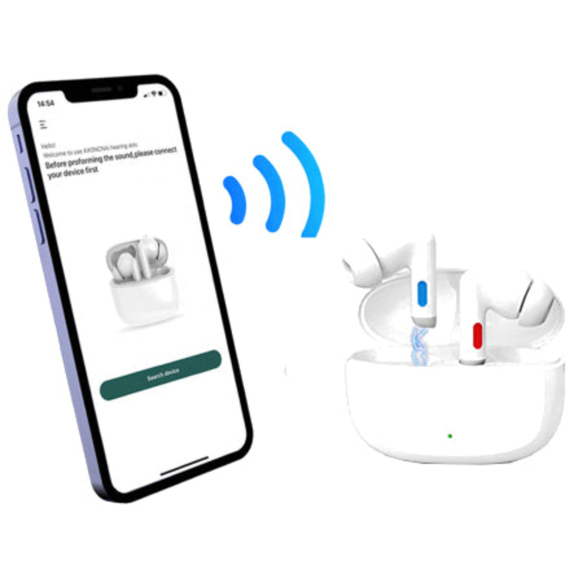 Bluetooth ITC  Digital Hearing Aids Rechargeable with App Control